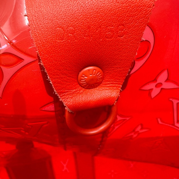 Louis Vuitton x Virgil Abloh Limited Edition Red Monogram PVC Keepall Bandouliér - Picture 9 of 14